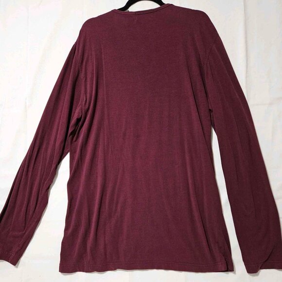 Croft & barrow - Maroon Long Sleeve Crew Neck Tee - Picture 3 of 3